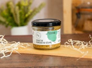 tartinade d'écrasé de poireaux au Sésame produit du terroir paris