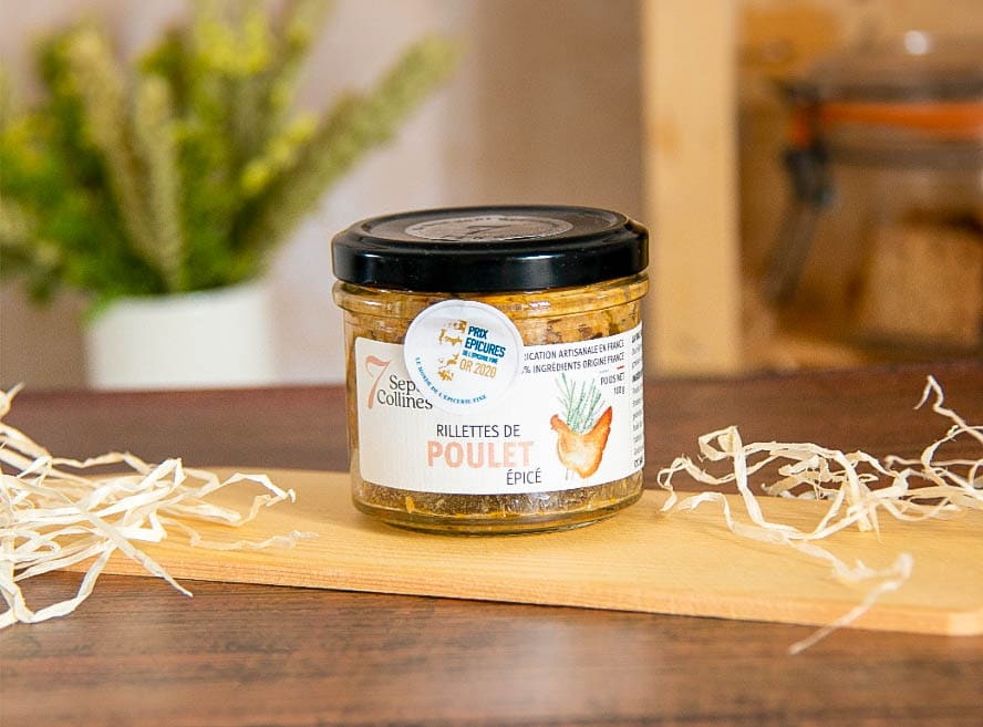 Rillettes de Poulet Epicé produit du terroir paris