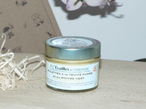 Rillettes à la truite fumée et au poivre vert - Ecailles et Cie
