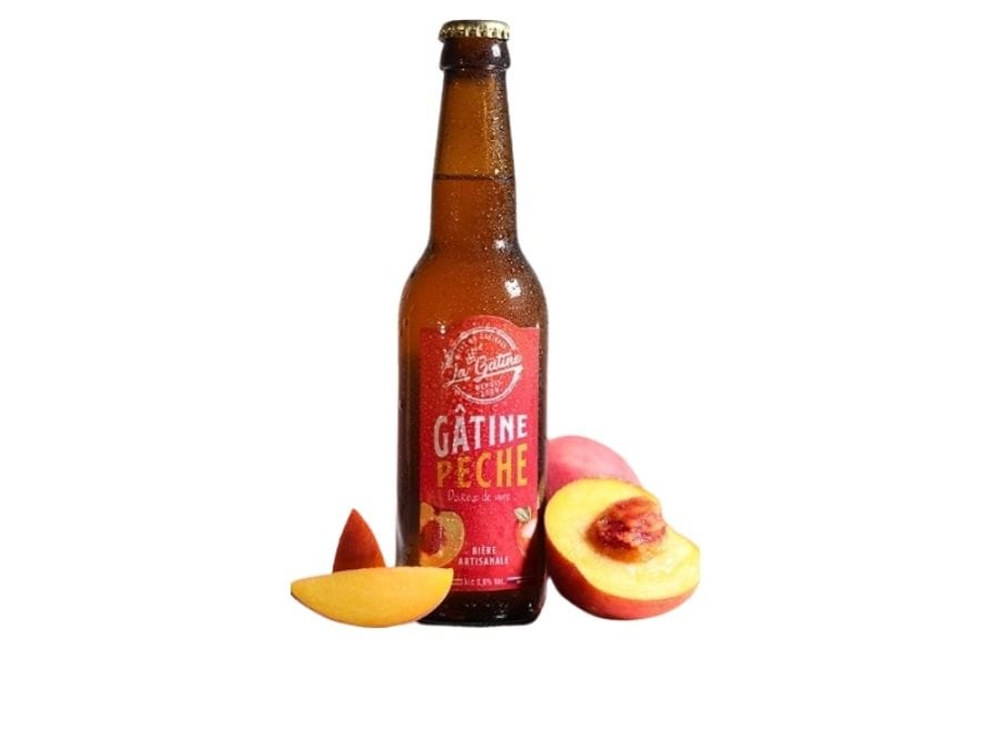 Bière artisanale La Gâtine à la pêche