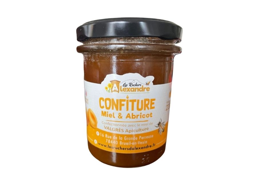 Confiture d'abricot au miel 220g - Les Ruchers d'Alexandre