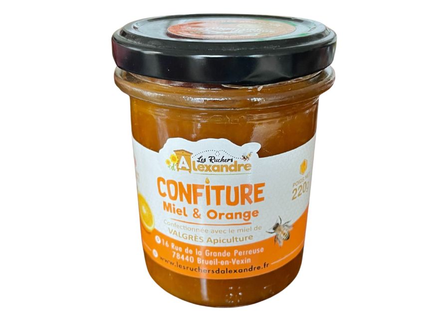 Confiture d'orange au miel 220g - Les Ruchers d'Alexandre