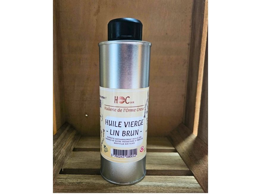 Huile vierge artisanale de lin brun 250 ml