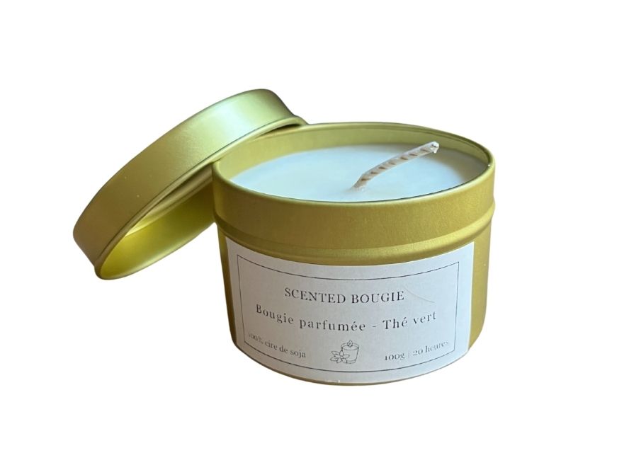 Bougie artisanale au Thé Vert - 100g